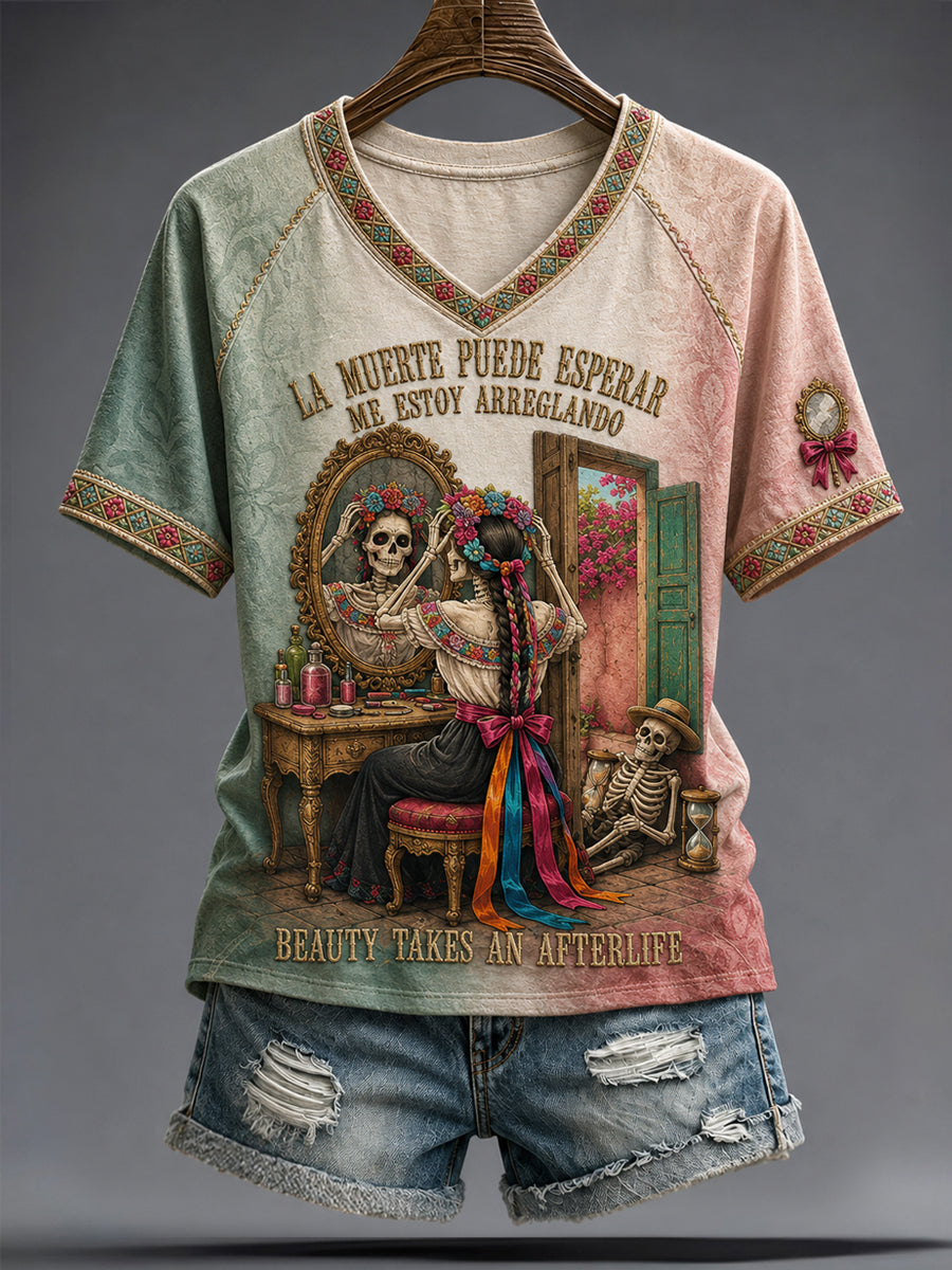Women's Mexico Independence Day Art Printed T-shirt