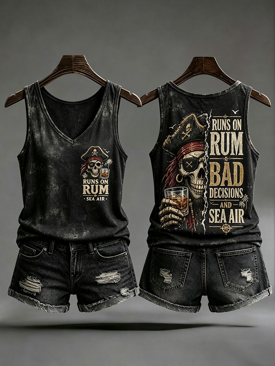 Women's 'Runs On Rum, Bad Decisions, And Sea Air' Vests