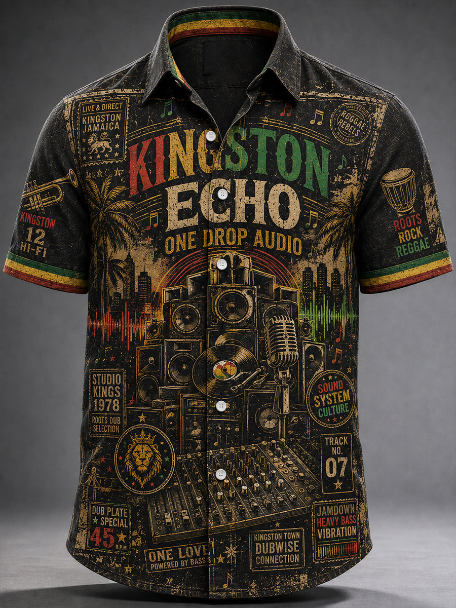 Men's Reggae Casual Shirt Short Sleeve