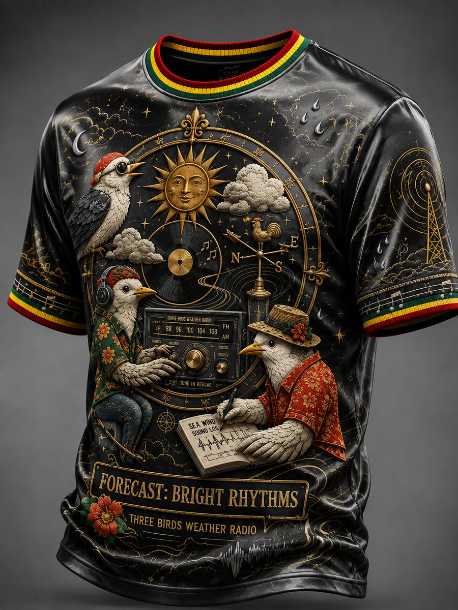 Retro Reggae “Three Little Birds” Vacation & Leisure T-Shirt