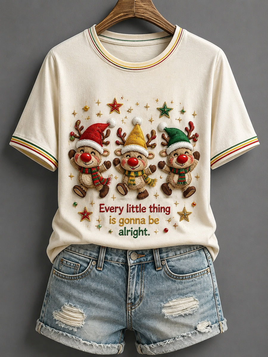 “Everything's Gonna Be Alright” Christmas Reindeer T-Shirt