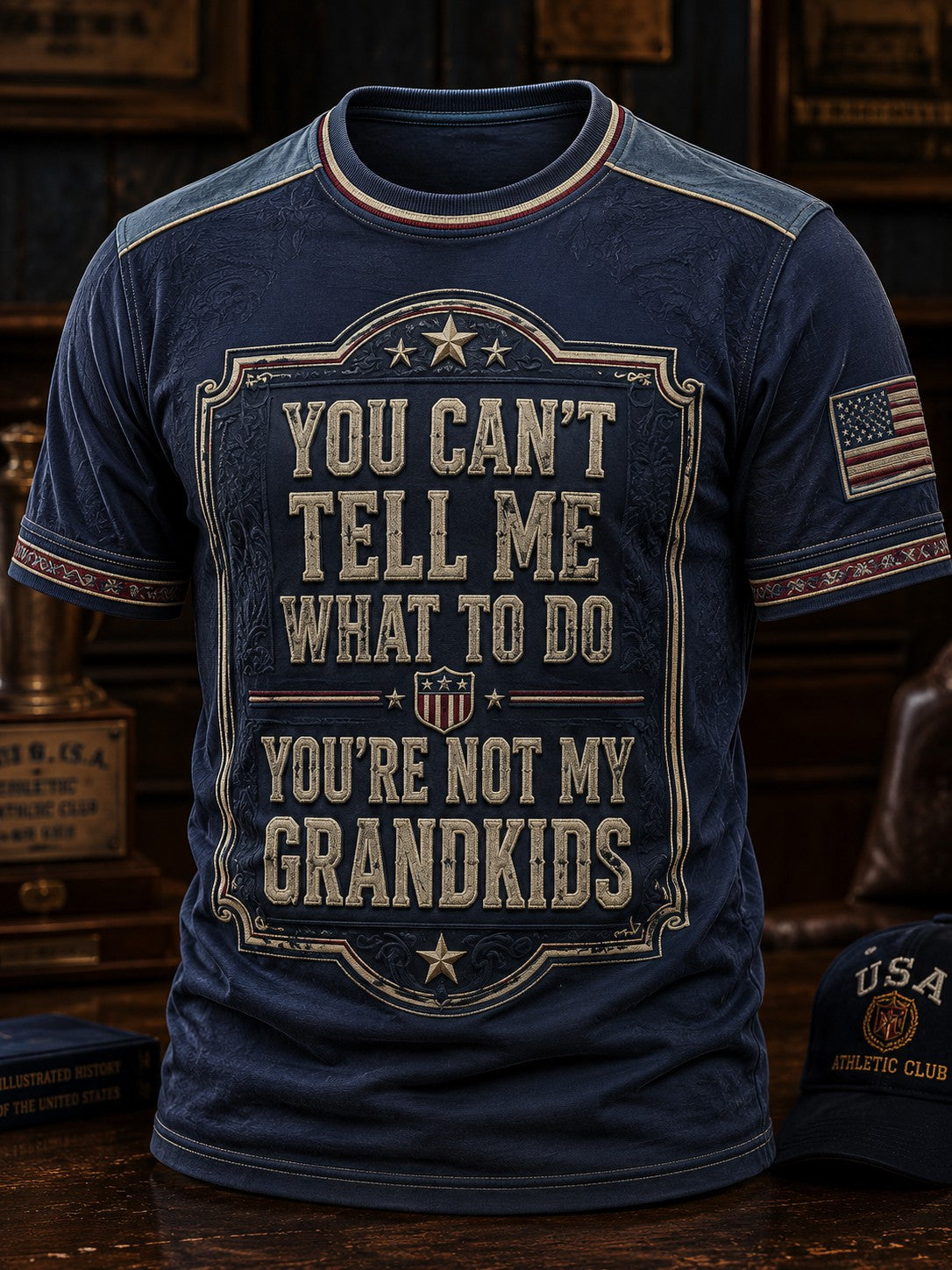 Men's You Can't Tell Me What To Do You're Not My GrandKids Printed T-shirt