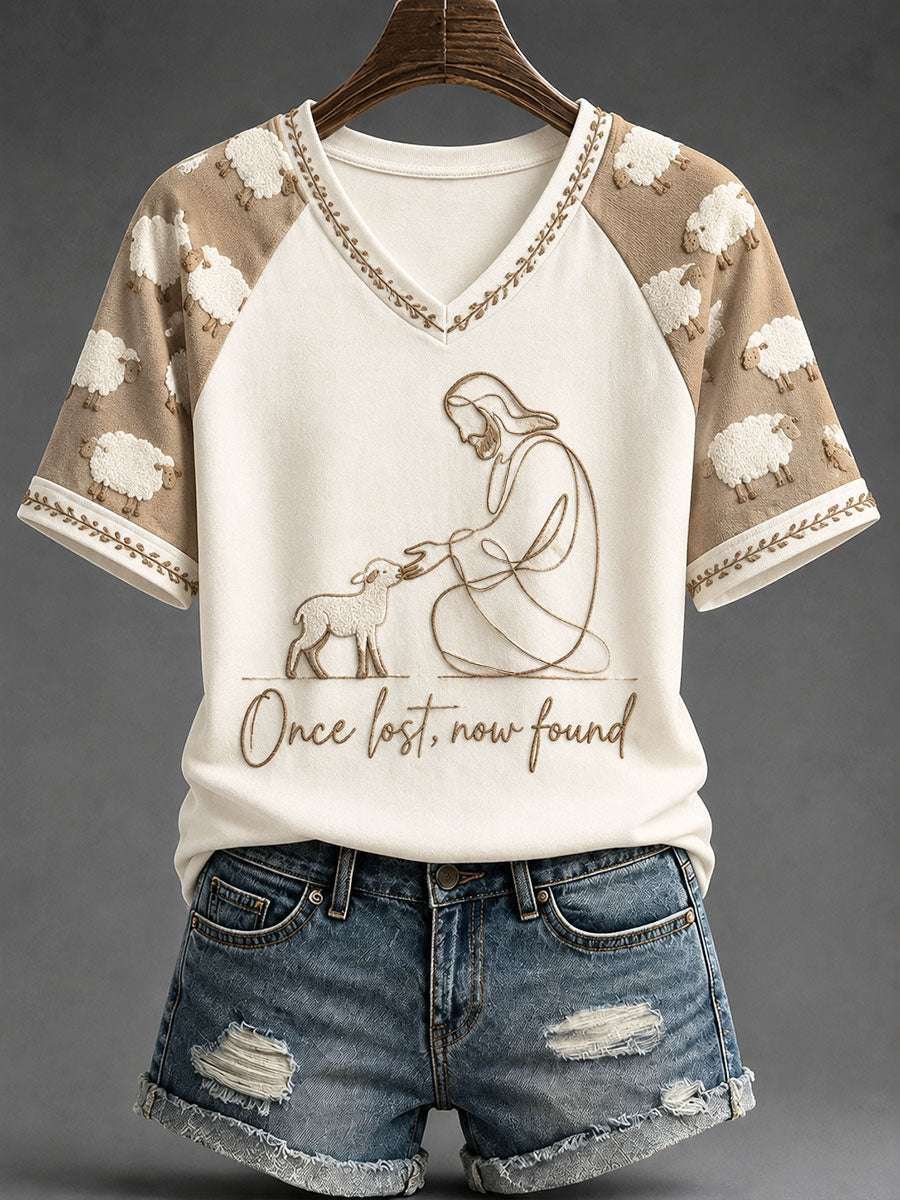 Women's" Once Lost , Now Found " Christian Casual T-shirt