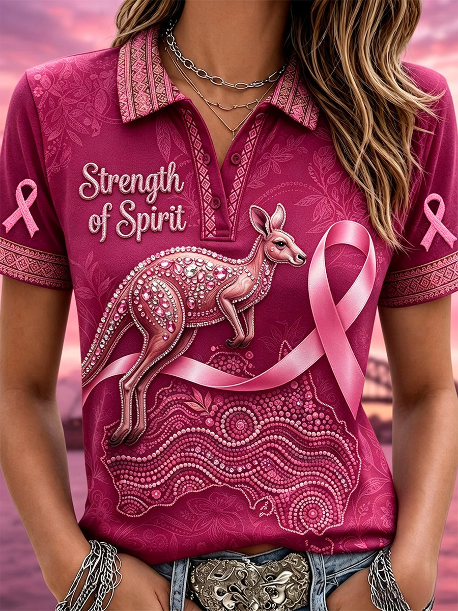 Women's Breast Cancer Awareness Australia Polo T-Shirt