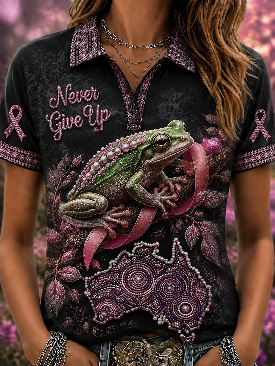 Women's Breast Cancer Awareness Australia Polo T-Shirt