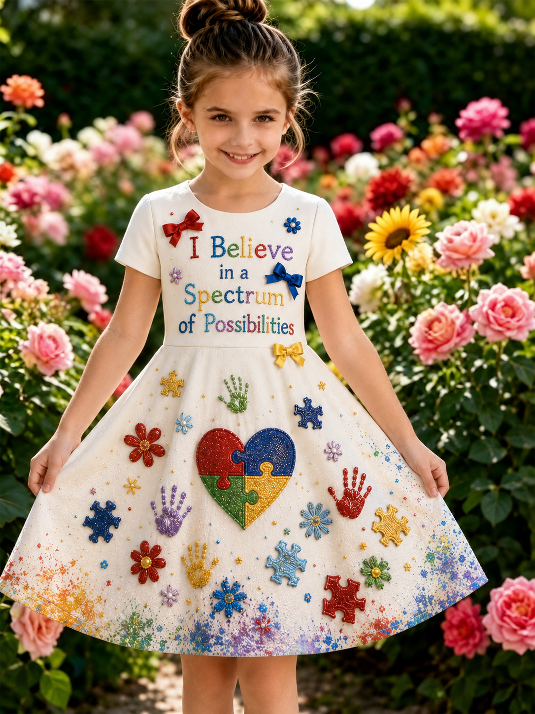 Children Autistic Disorder Art Print Casual Dress