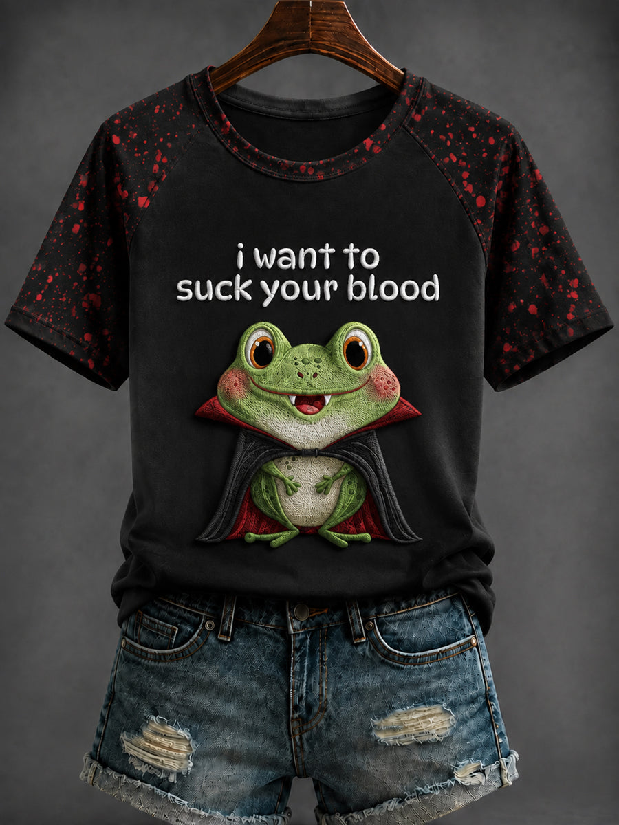 Women's Halloween Printed T-shirt