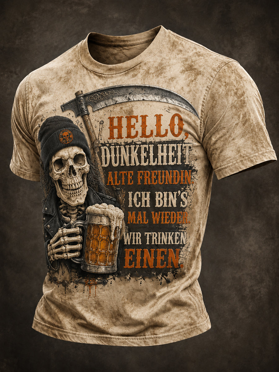 Men's Funny Halloween Print Short Sleeves T-shirt