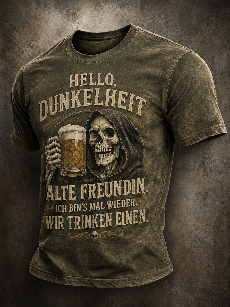 Men's Funny Halloween Print Short Sleeves T-shirt