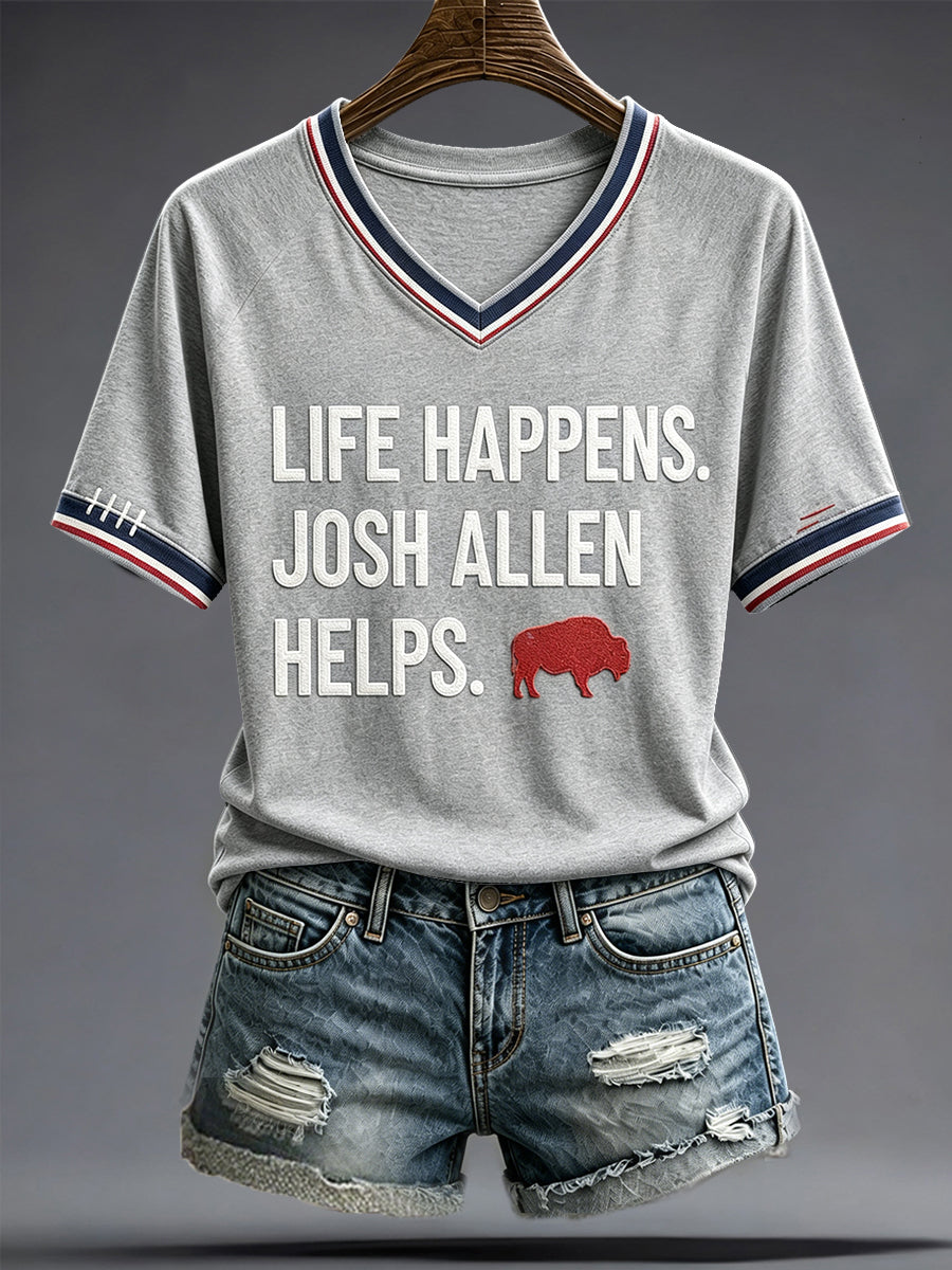 Women's Football Lover Bulls Be Good Art Printed T-shirt