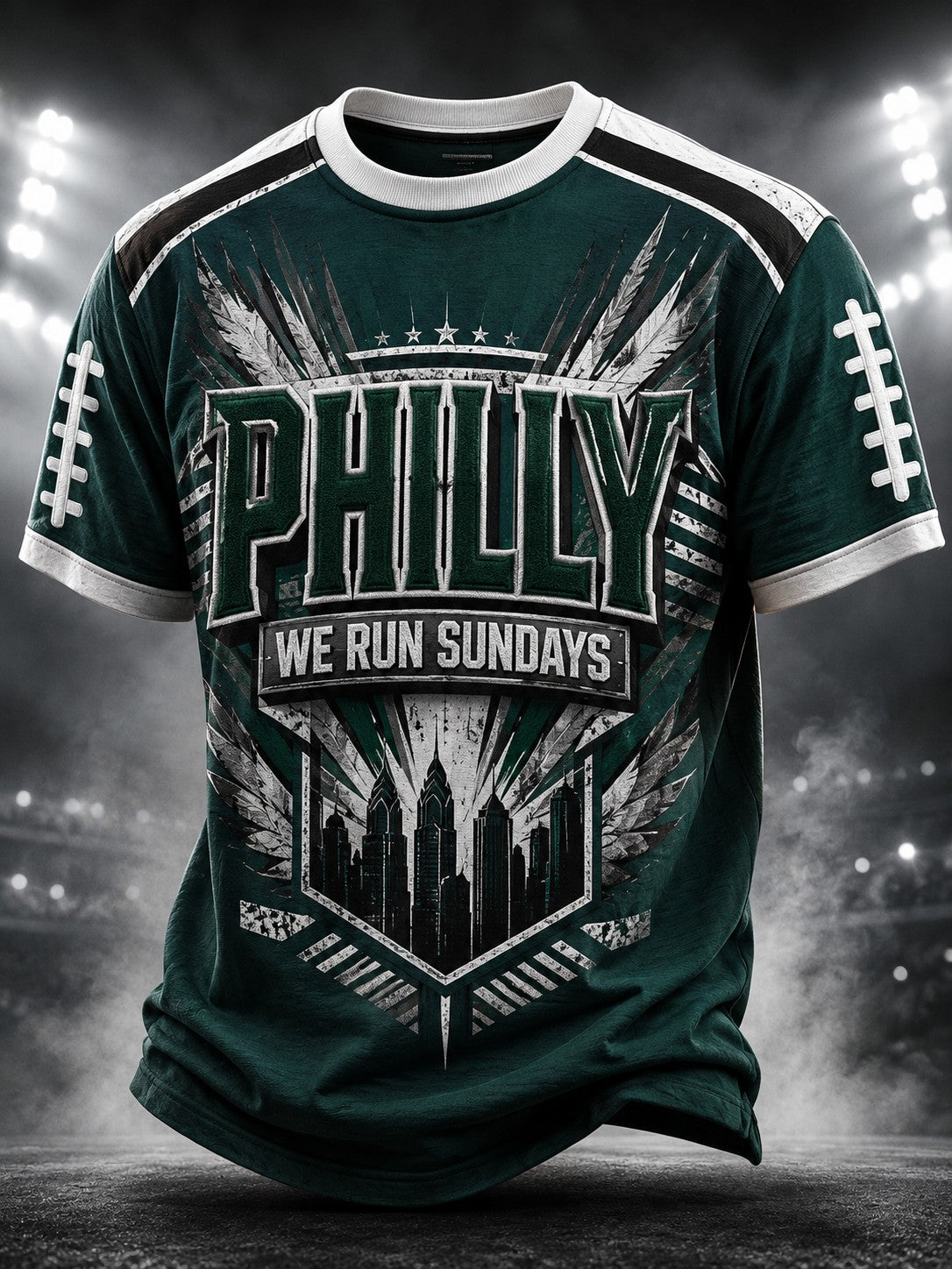 Men's Football Philly WE RUN SUNDAYS Printed T-shirt