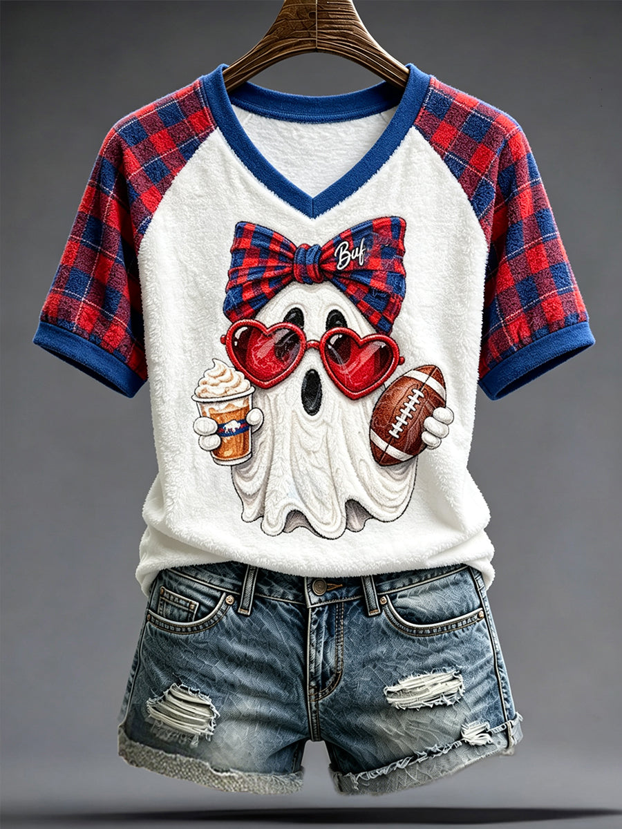 Women's Football Lover Bulls BUF Art Printed T-shirt