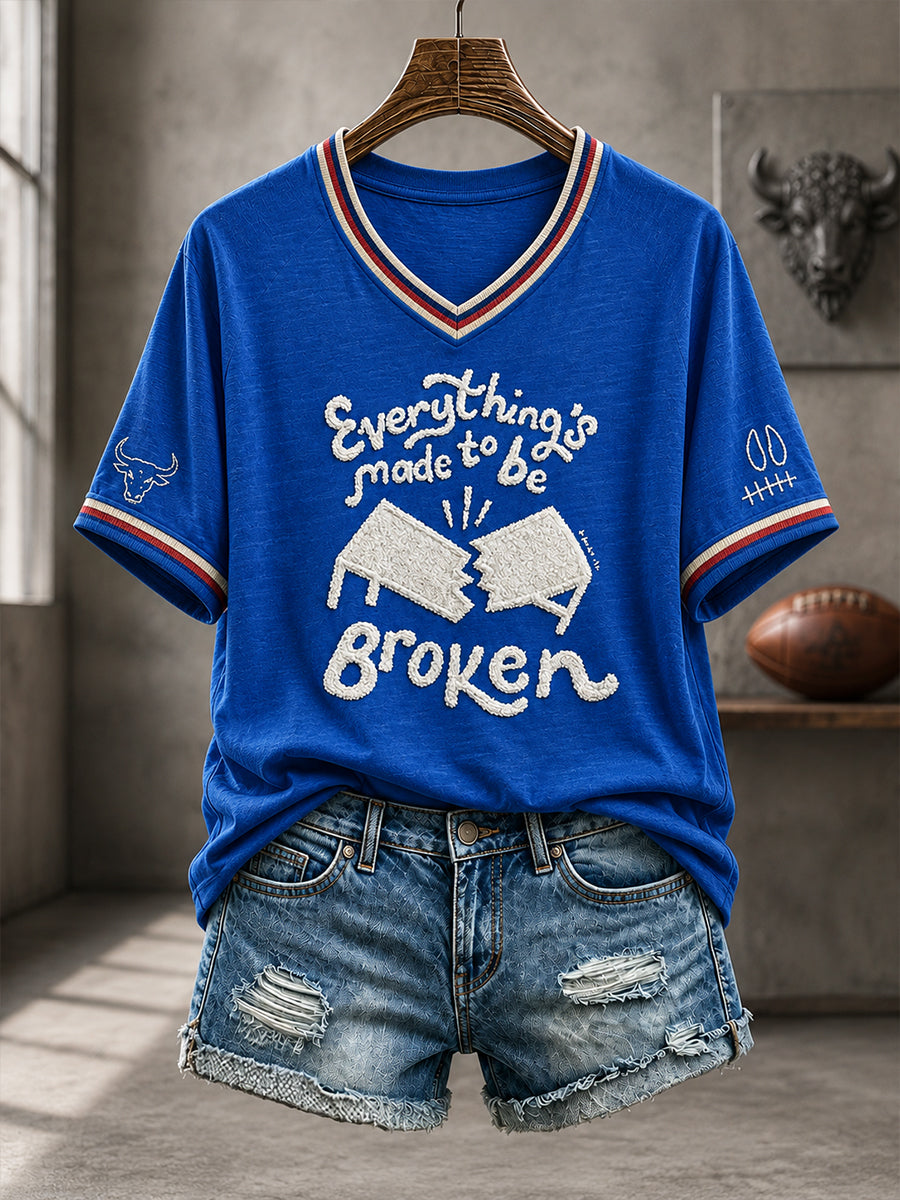 Women's Football Lover Bulls BUF Art Printed T-shirt