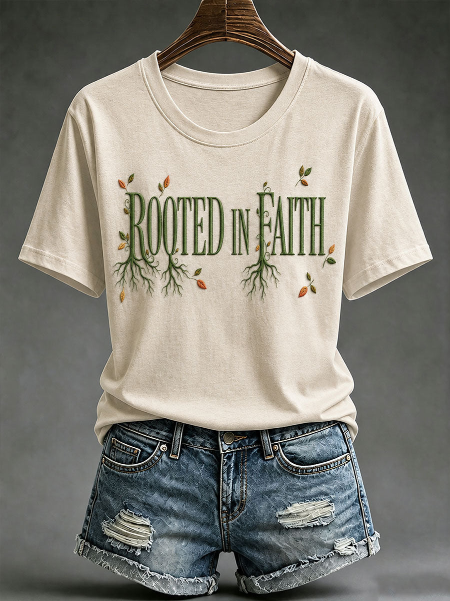 Women's Rooted In Faith Short-sleeved T-shirt