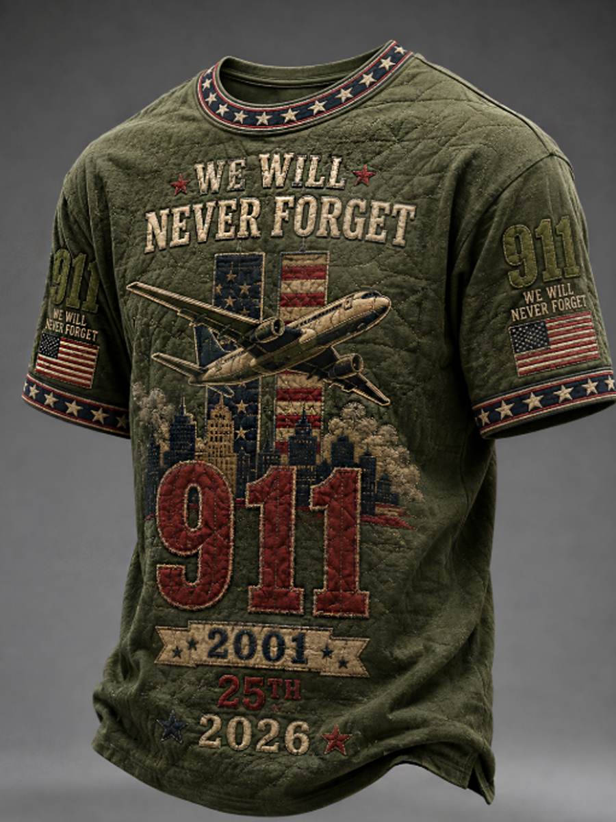 Men's We Will Never Forget 9 11 September 11 T-shirt