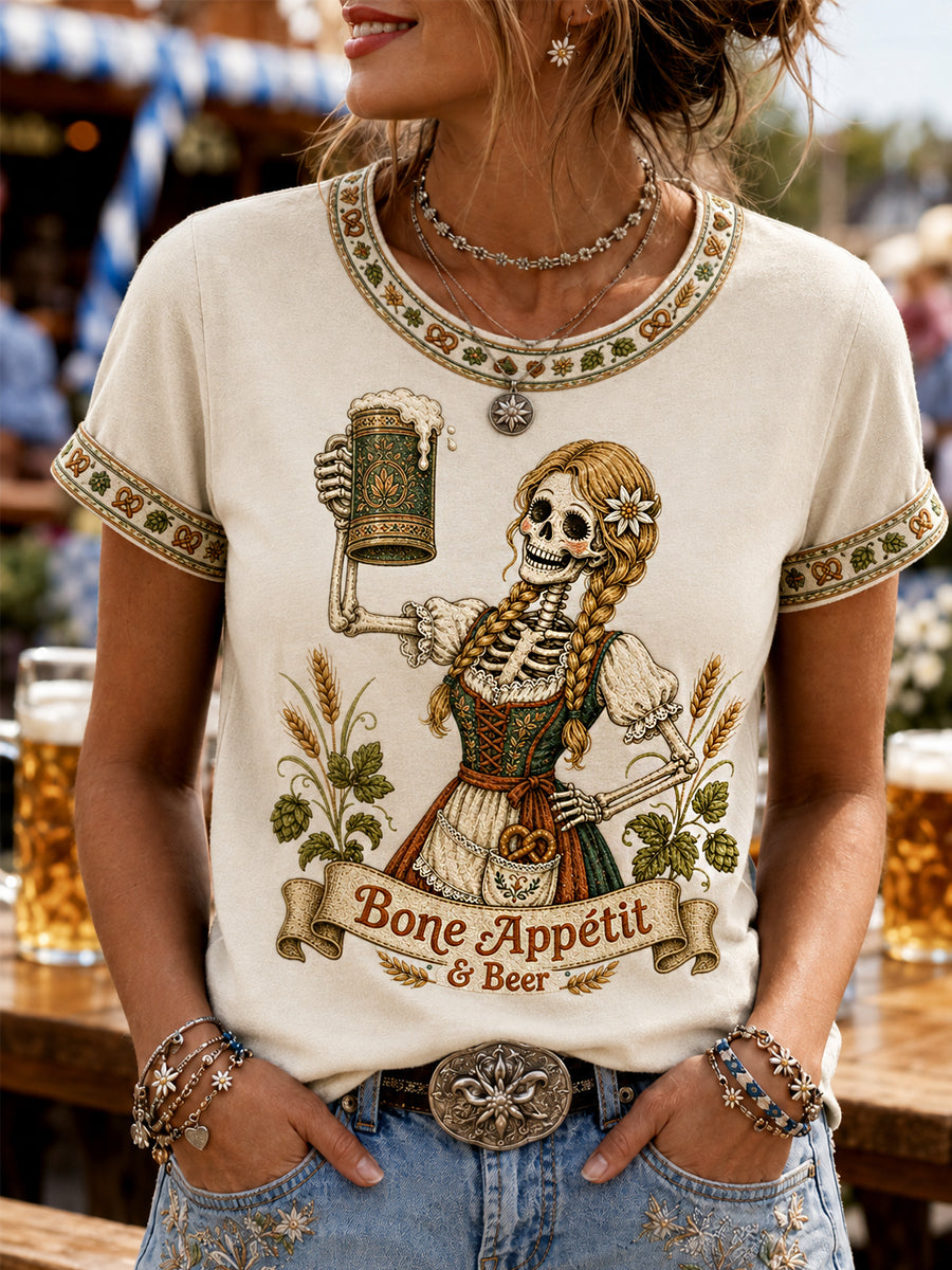 Women's Oktoberfest Prost! Print Casual Tee