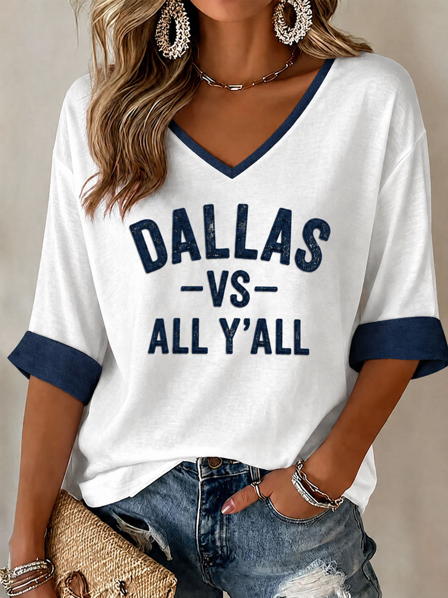 Women's Game Day Football Printed Casual T-Shirt