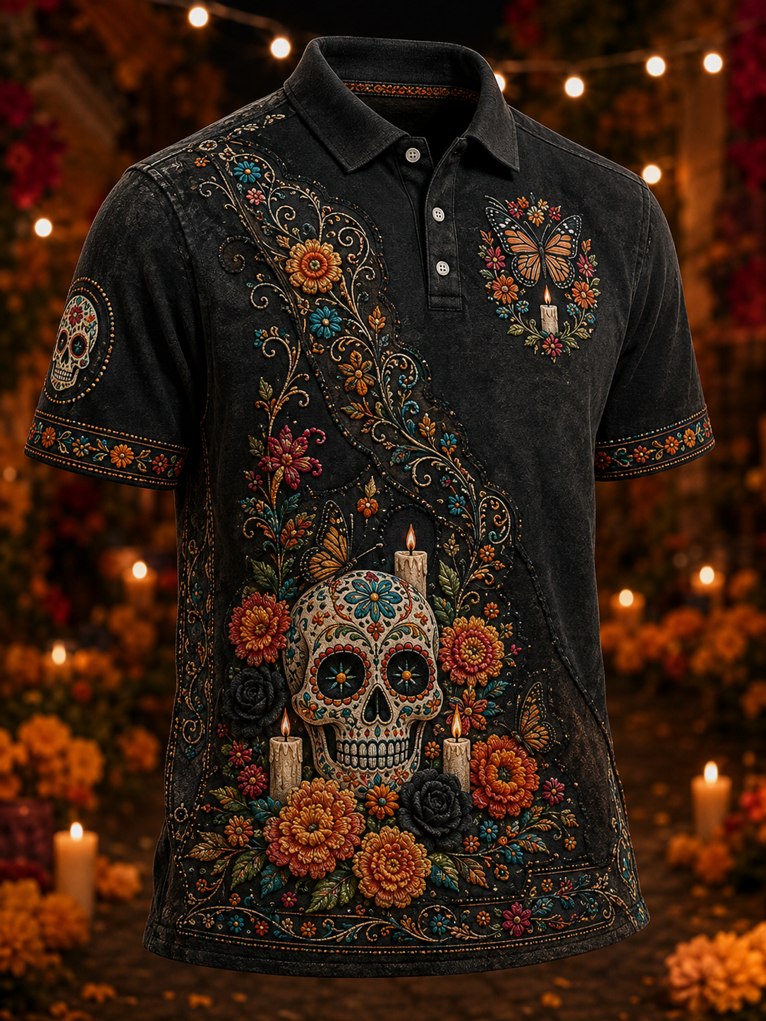 Men's Day Of The Dead Short Sleeve Shirt