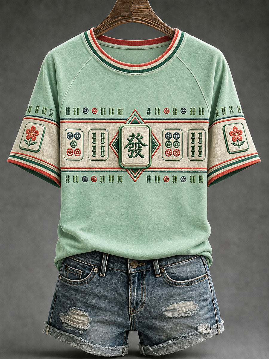 Women's Mahjong Casual T-Shirts