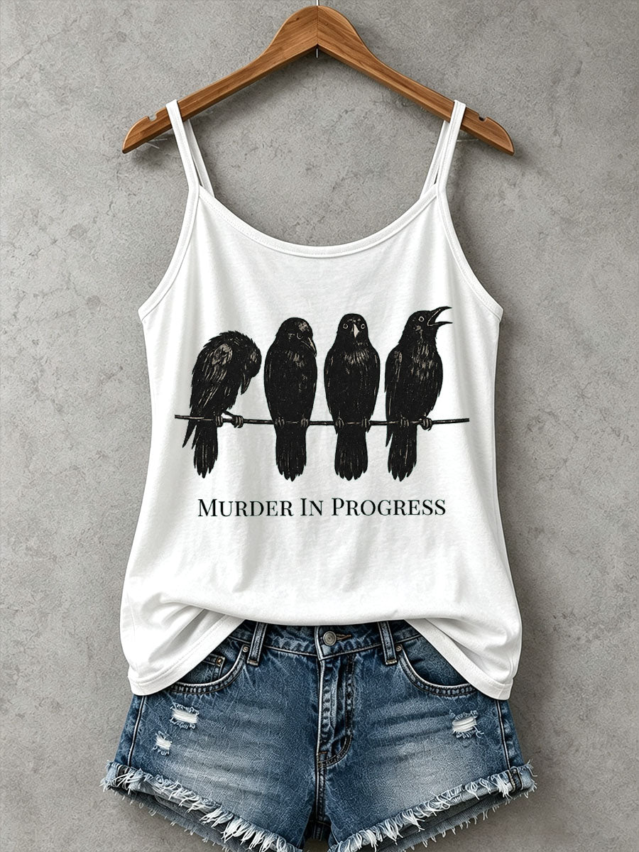 Women's Murder In Progress Crow Tank Top