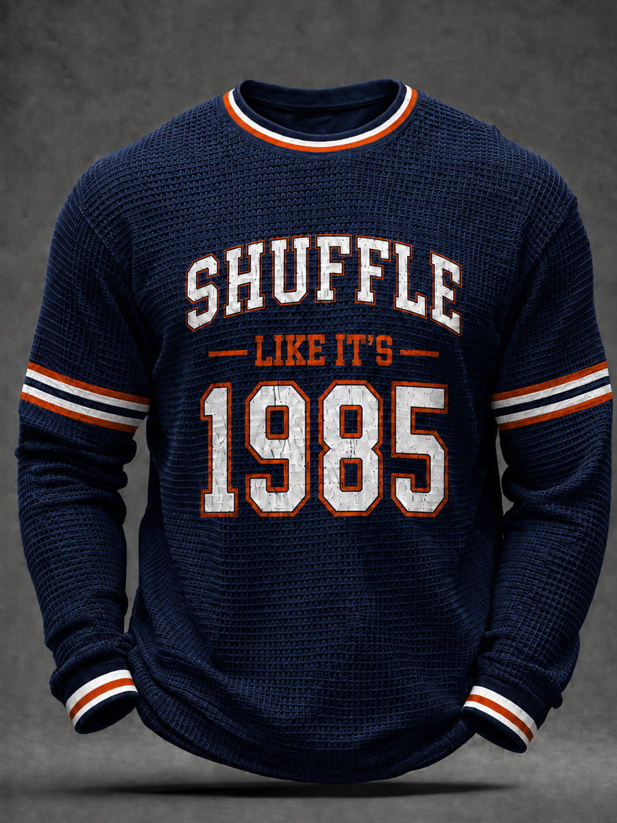 Men's Football Gameday Gift For Football Fans Waffle Long Sleeve T-Shirt