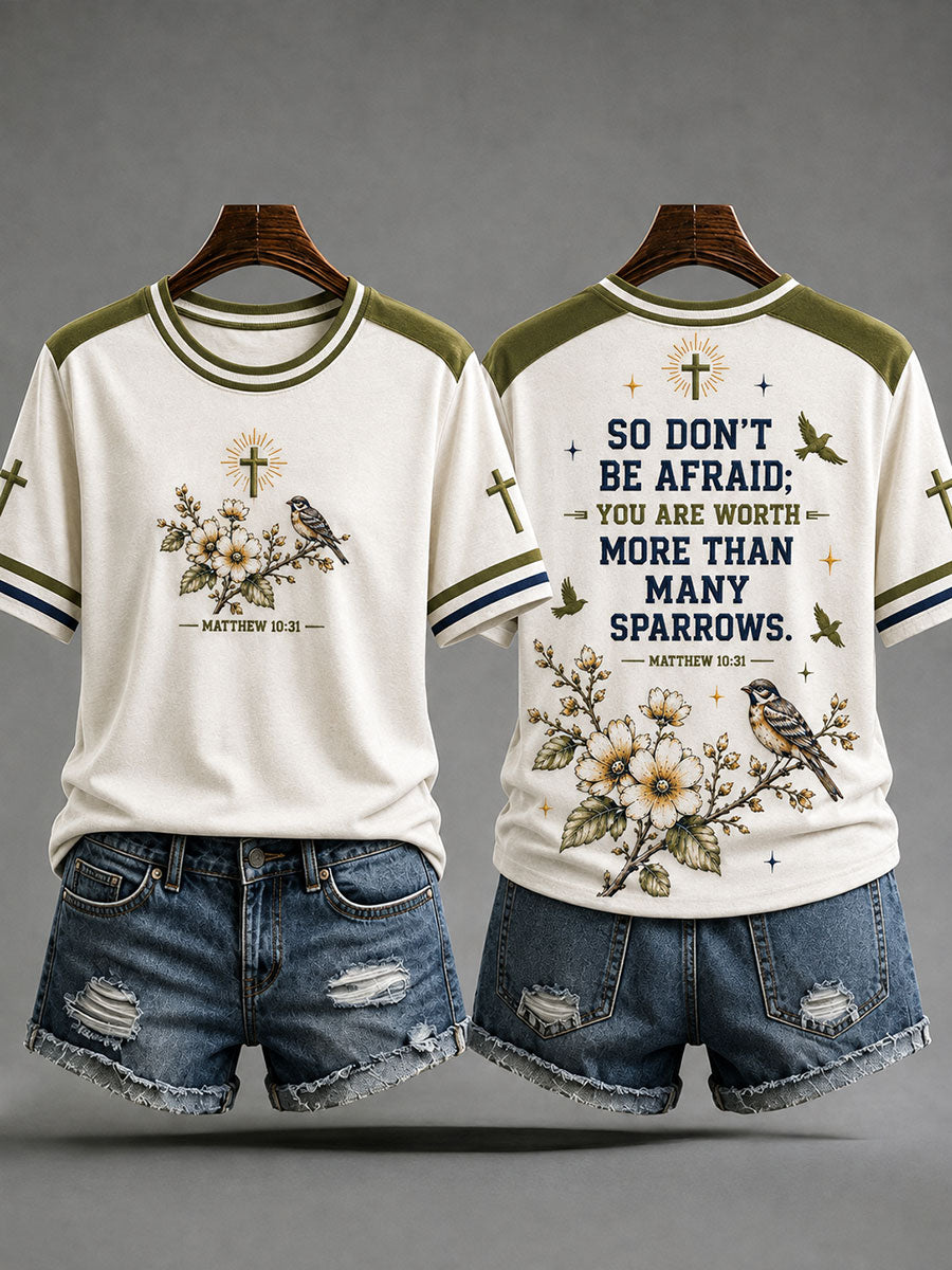 Women's 'Don't Be Afraid' Printed Casual T-Shirt