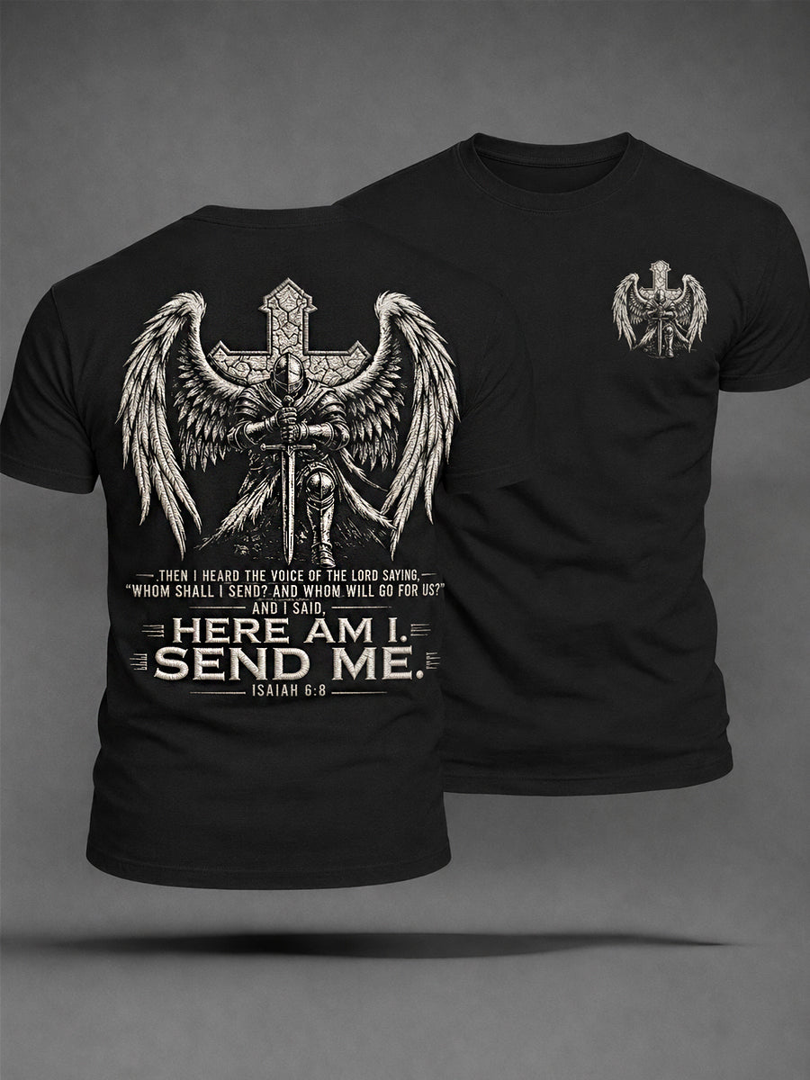 Men's Here Am I. Send Me. Isaiah 6:8 Print Casual Tee