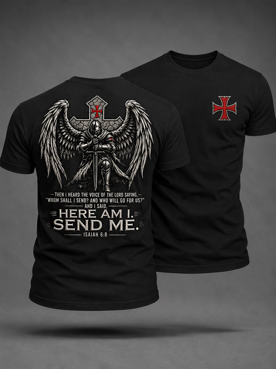 Men's Here Am I. Send Me. Isaiah 6:8 Print Casual Tee