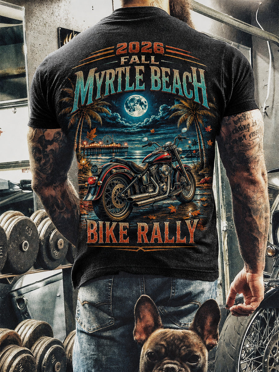 Men's Myrtle Beach Bike Rally Print Short Sleeves T-shirt