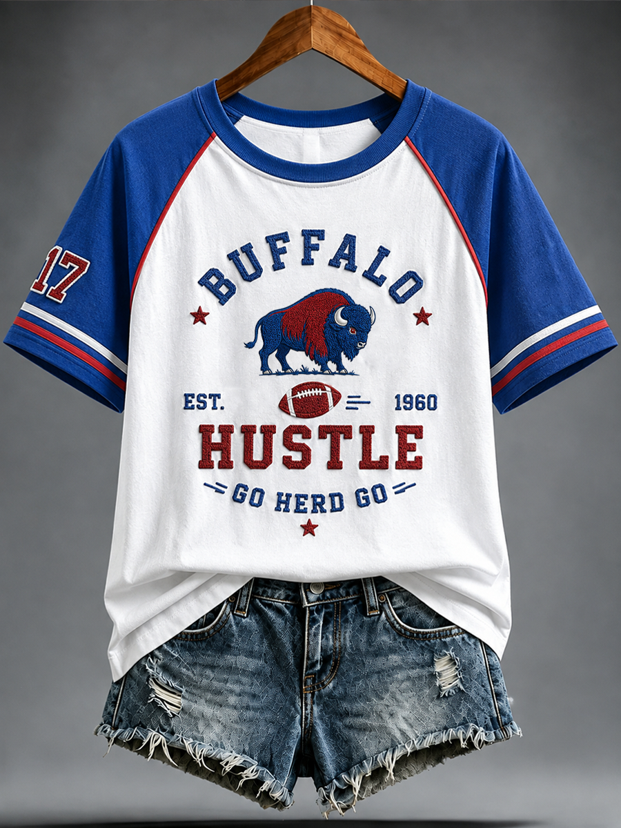 Women's Football Fans Gameday round neck short sleeve T-shirt