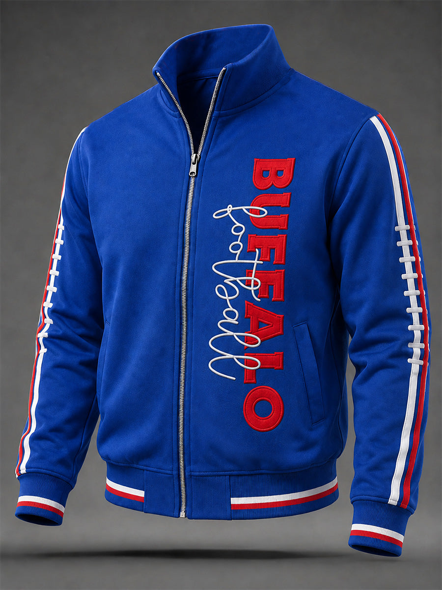 Men's Football Lover Buffalo Print Casual Jacket