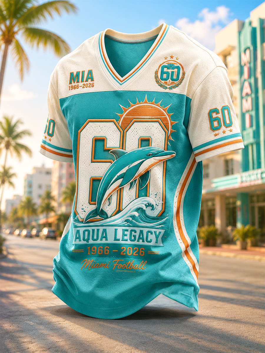 Men's Miami Dolphins V-Neck T-Shirt