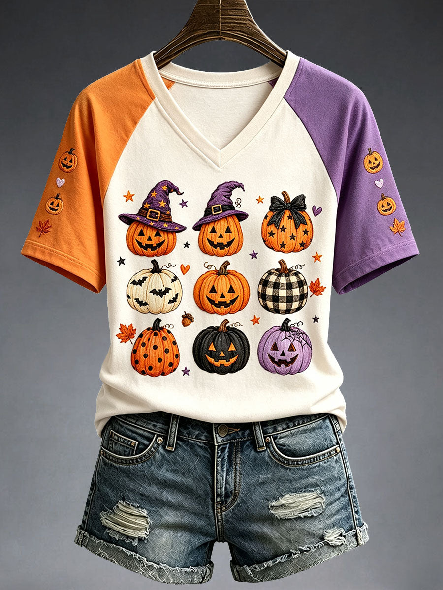 Women's Halloween Pumpkin T-Shirt
