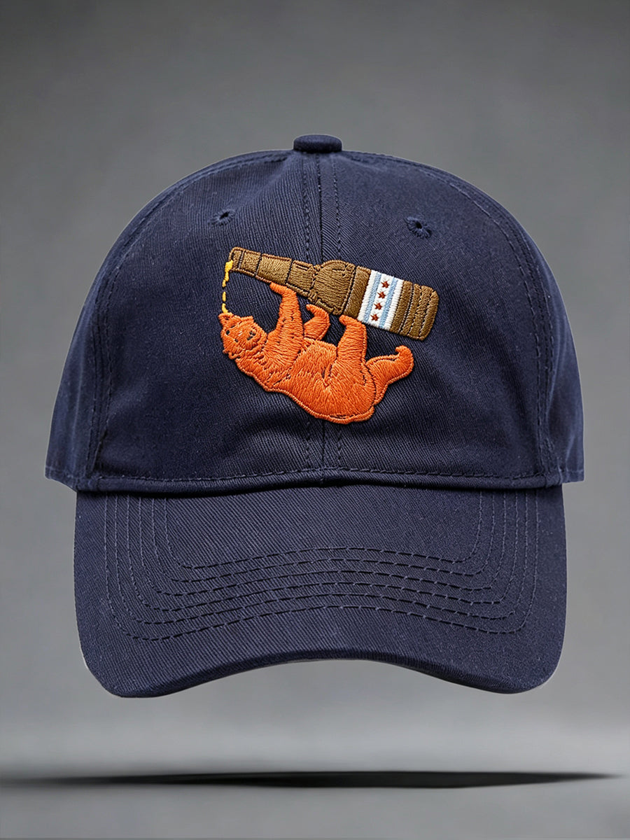 Unisex Chicago Football Lover Bear Art Printed Hat