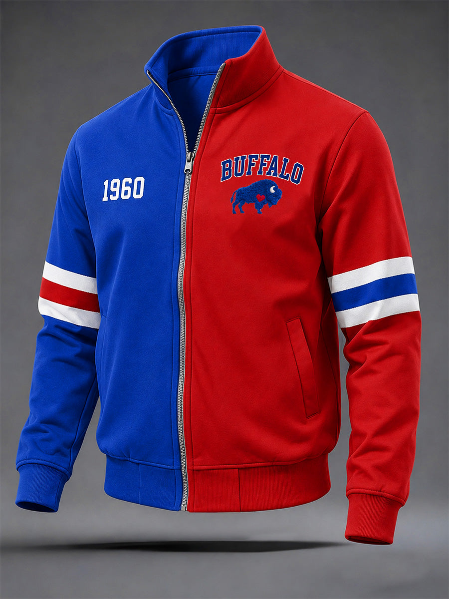 Men's Football Lover Buffalo Print Casual Jacket