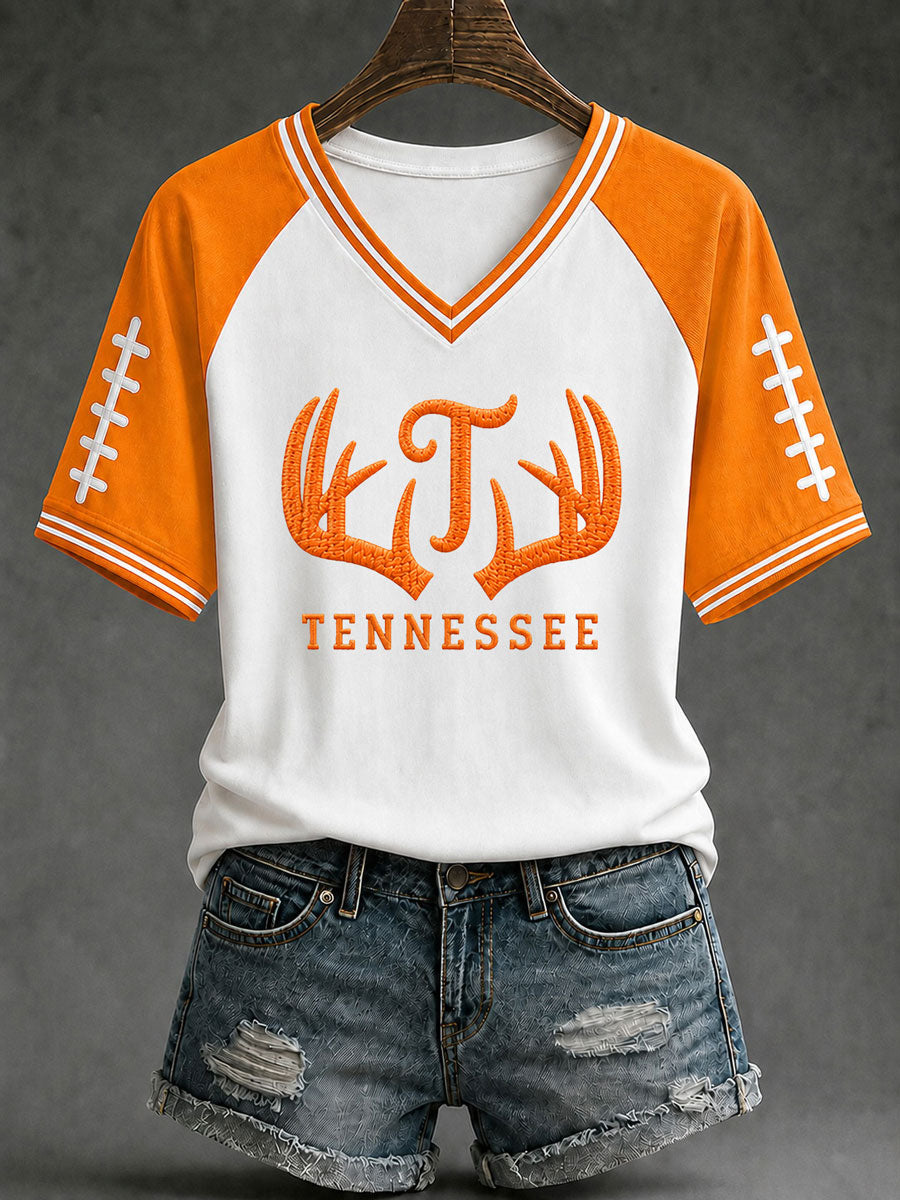 Women's Game Day Football Print Casual T-Shirt