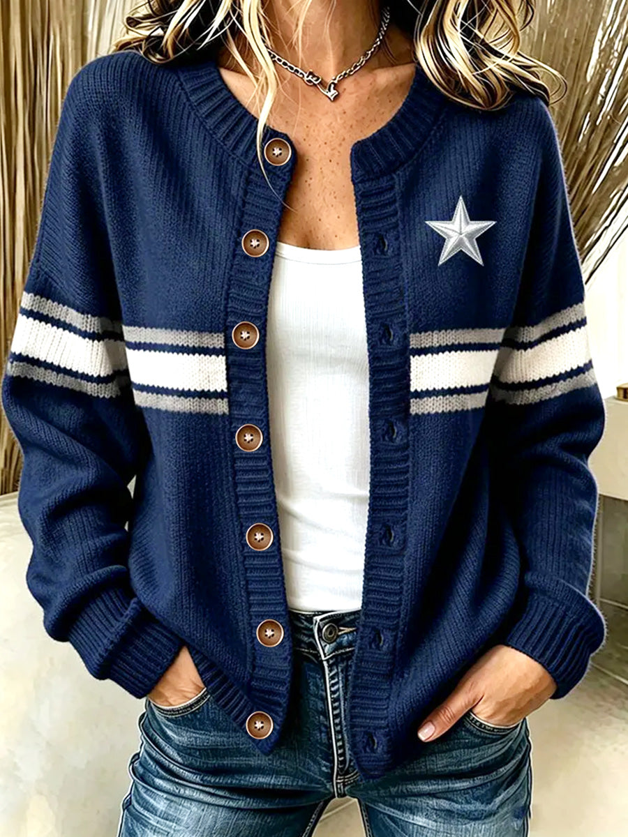 Women's Football Gameday Gift For Football Fans Casual Cardigan