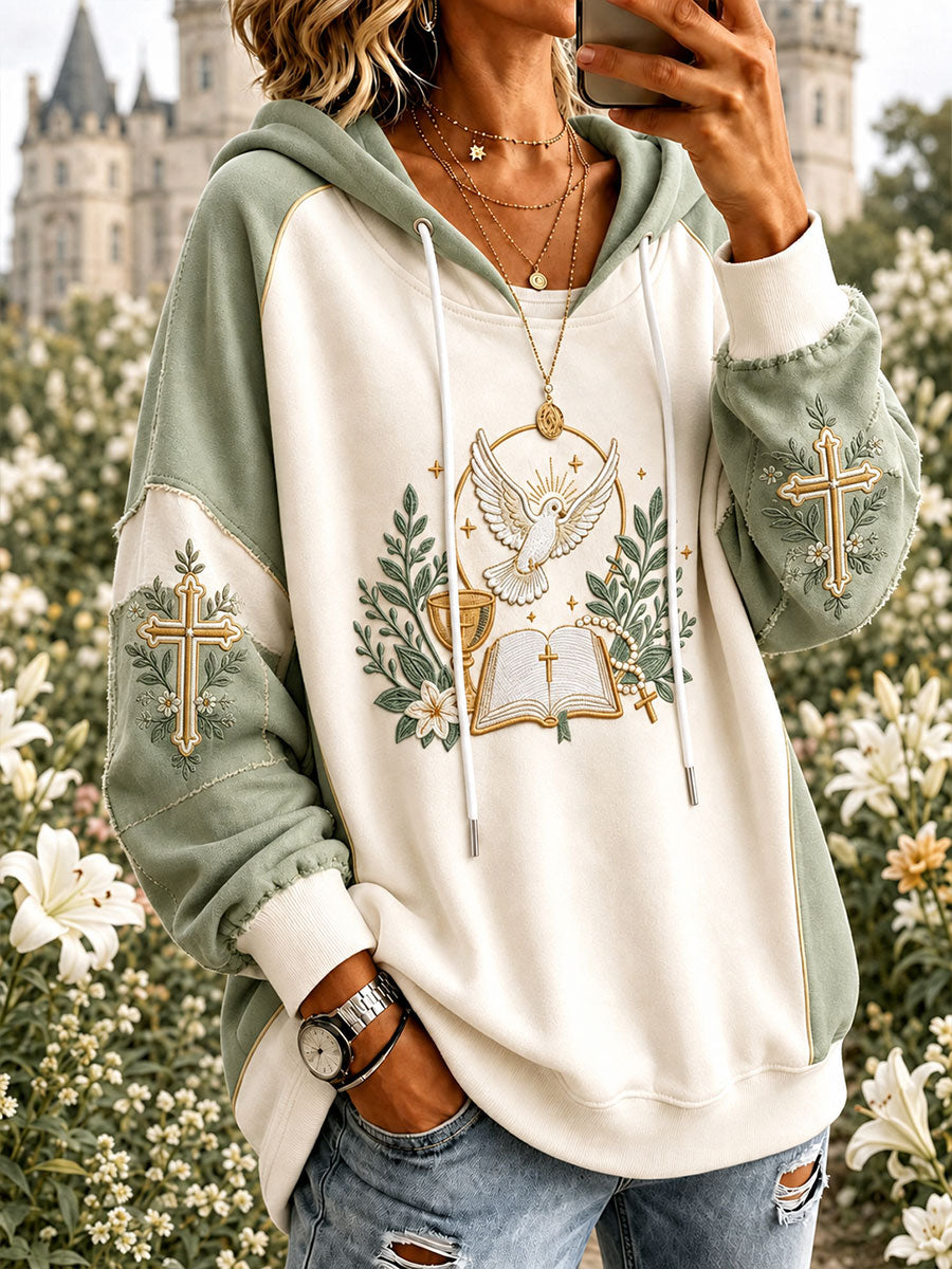 Women's White Dove Christian Hoodies