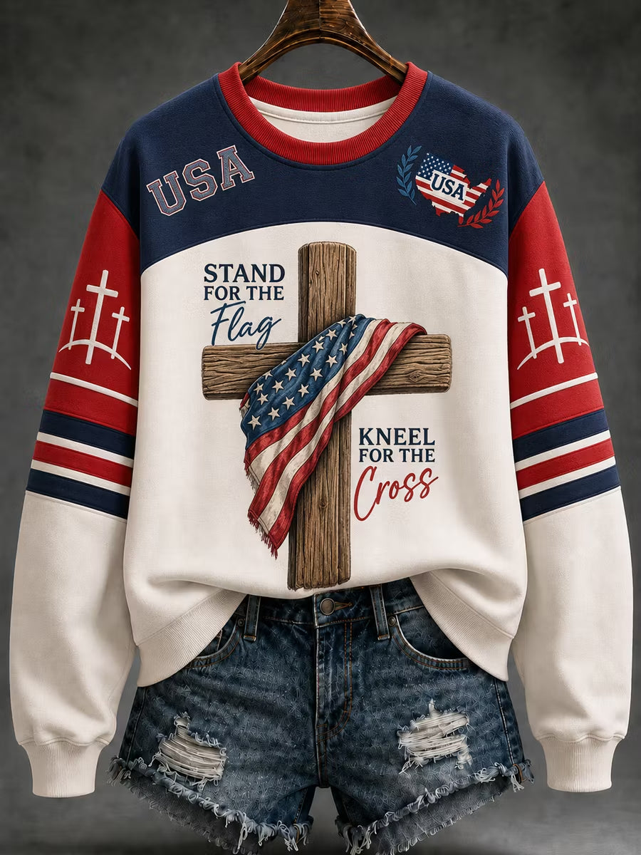 Women's Christian Cross Art Regular Sweatshirt