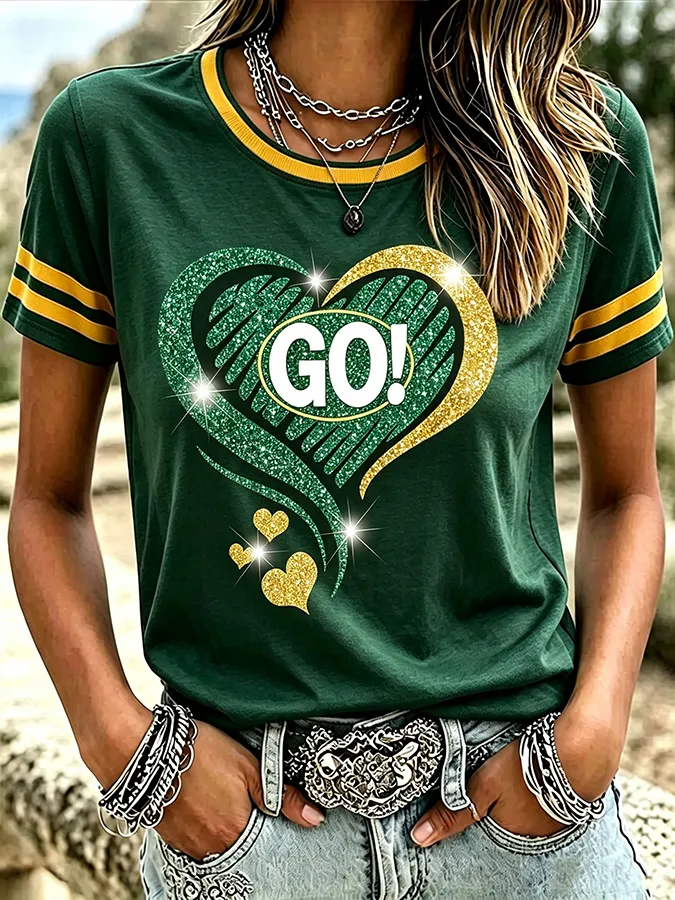 Women's Football Short-sleeved T-shirt