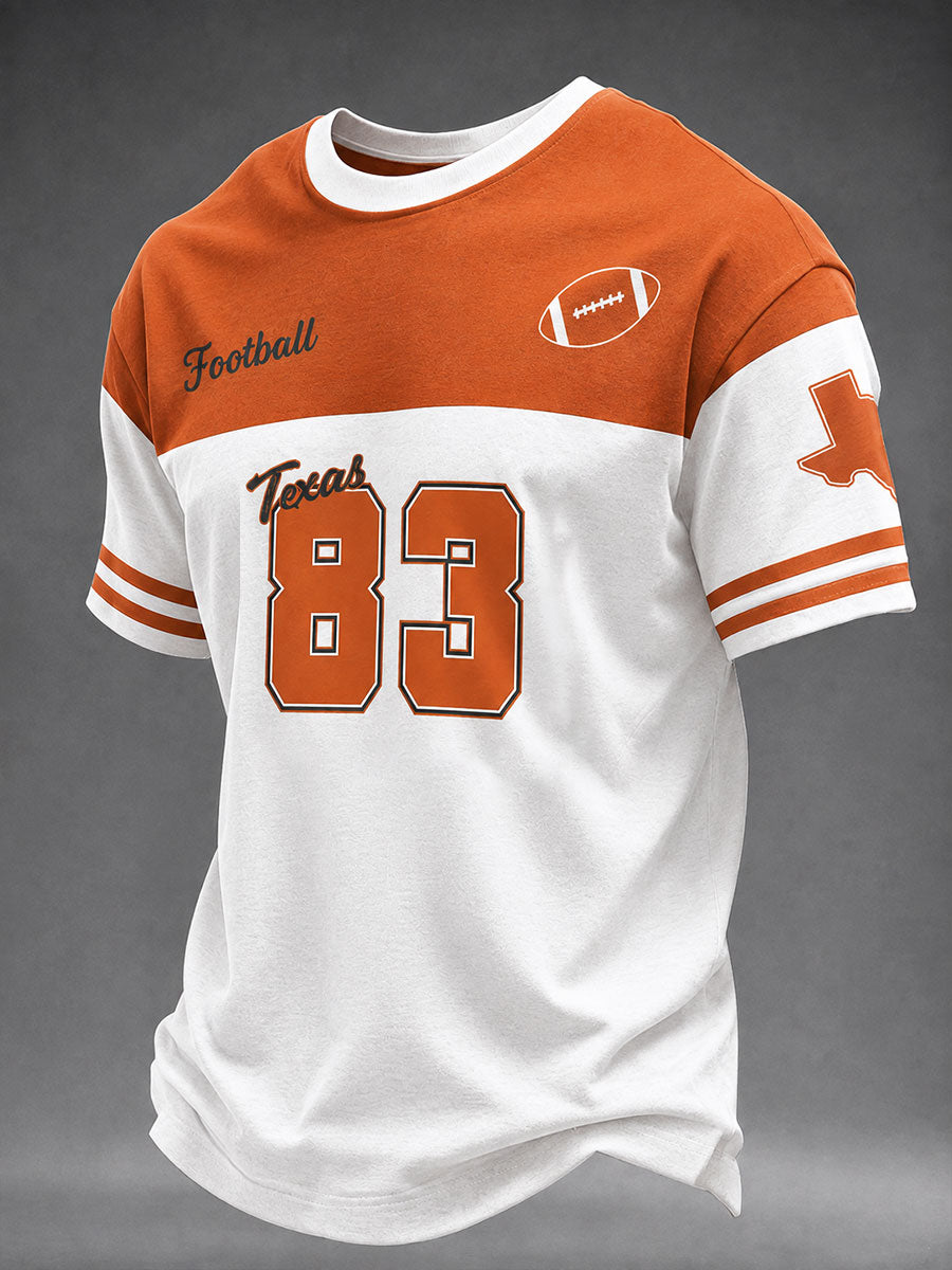 Men's Game Day Football Print Casual T-shirt