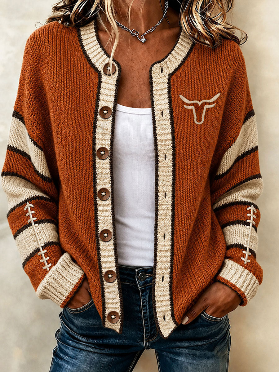 Women's Game Day Football Print Casual Jacket
