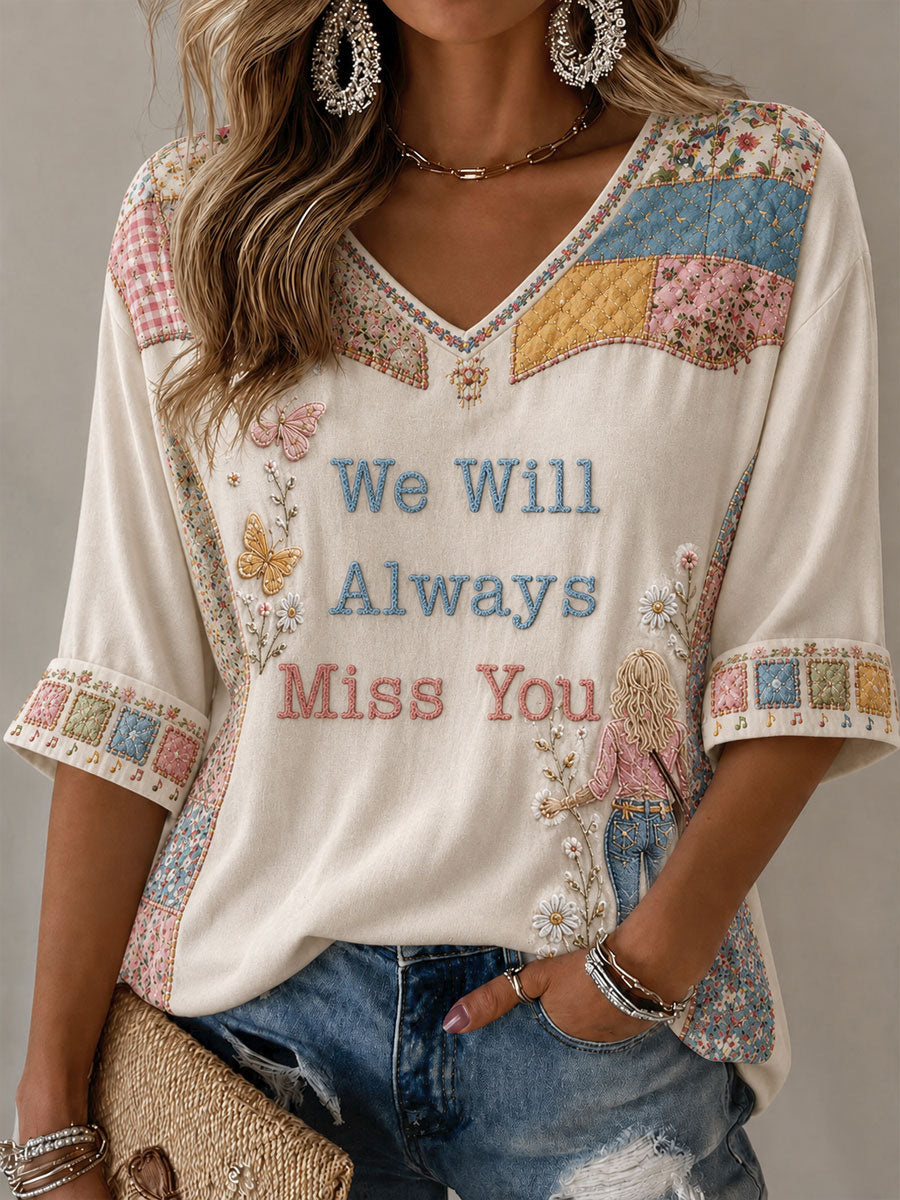 Women's Rip Country Music Lover Queen of Country Printed T-Shirt