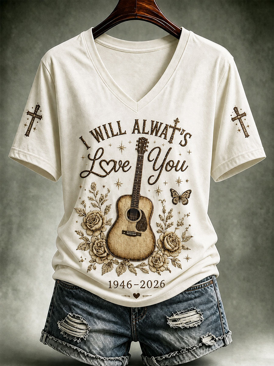 Women's Rip Country Music Lover Queen of Country Printed T-shirt