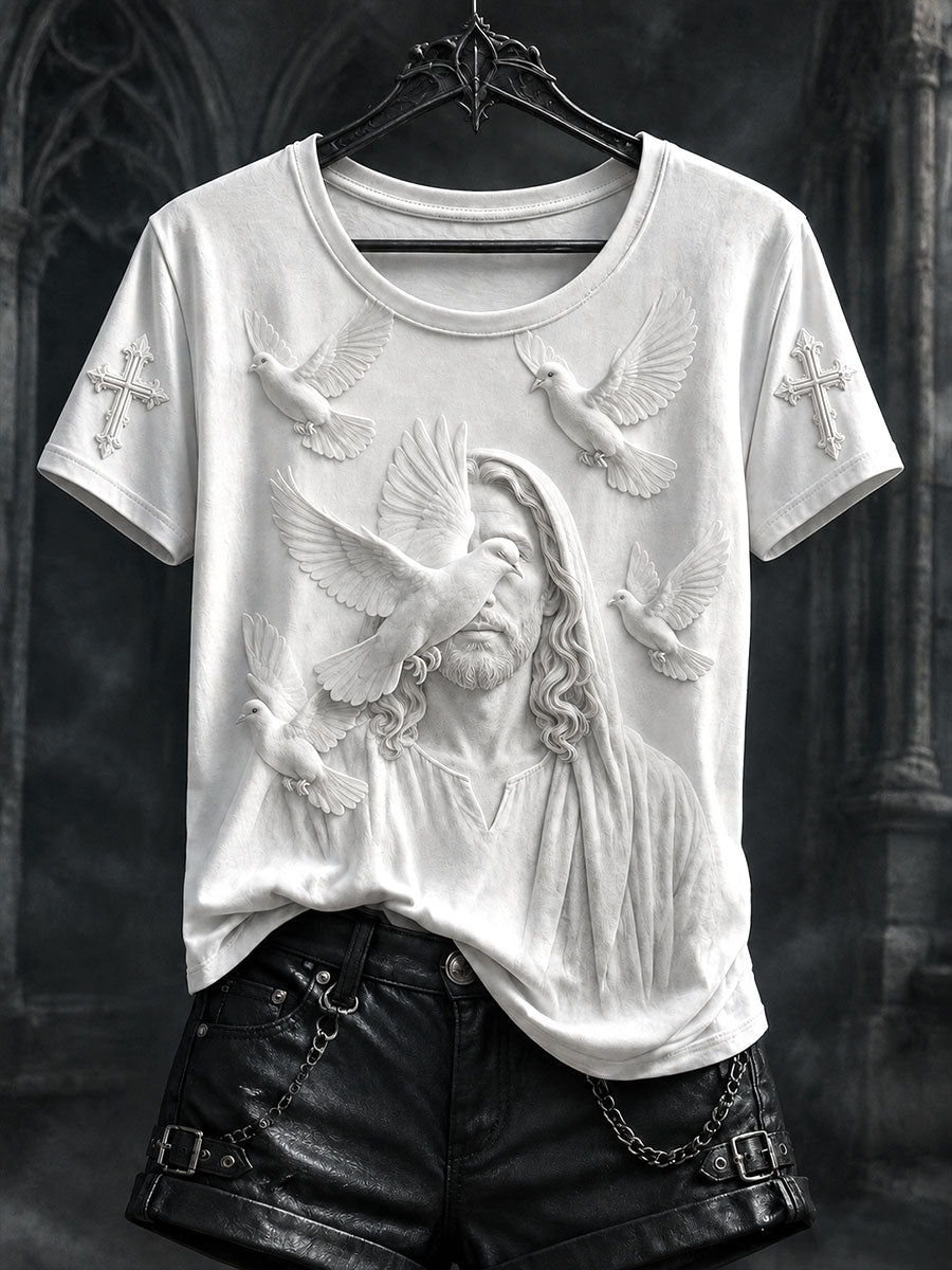 Women's Jesus White Dove Christian T-shirts