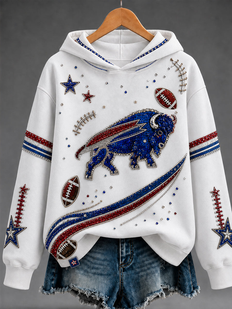 Women's Buffalo Football Casual Hoodie