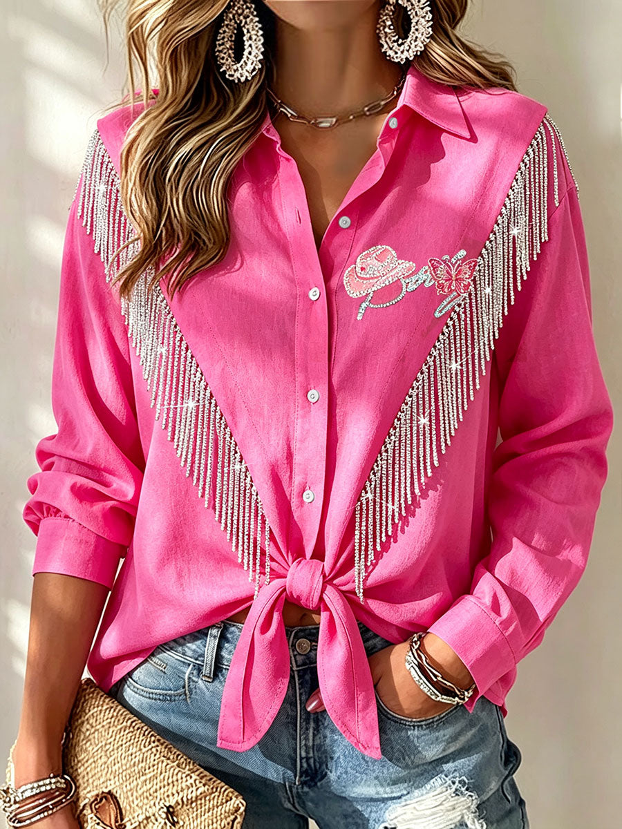 Women's Rip Country Music Lover Queen of Country Printed Shirt