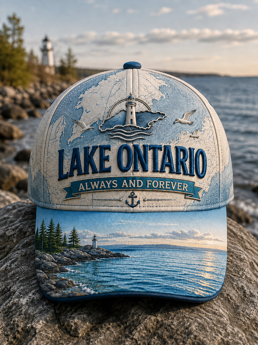 Unisex Lake Ontario Always And Forever Print Cap
