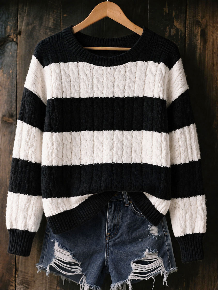 Women's striped autumn/winter tops