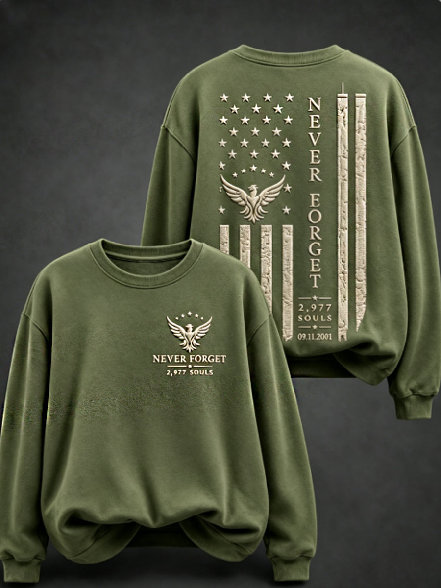 Women's NEVER FORGET 2,977 SOULS 2,977 SOULS 09.11.2001 Regular Sweatshirt